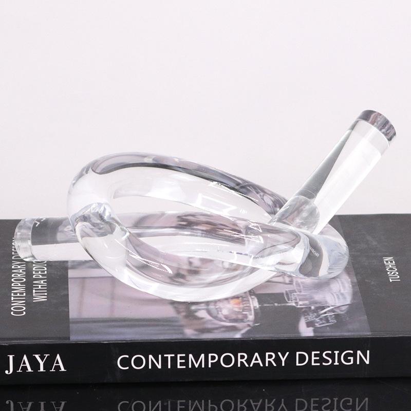 Прозрачные Акриловые Поделки Геометрические Узлы из Шпагата Украшения Полые Спирали Декоративные Фигурки Аксессуары для Домашнего Декора