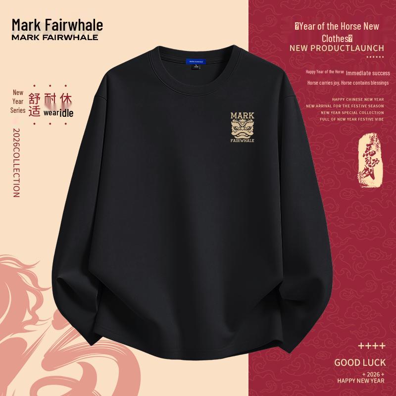 Mark Fairwhale Мужская футболка с длинным рукавом из чистого хлопка