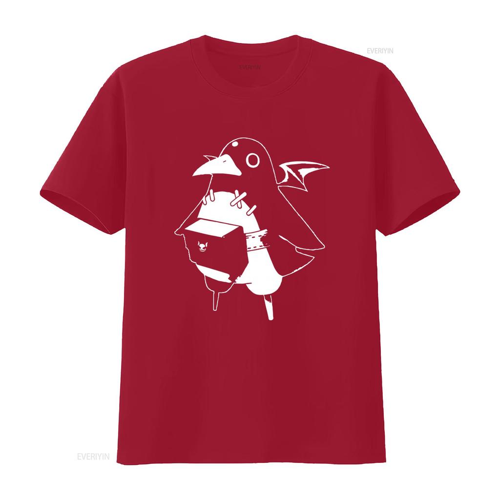 Футболка с принтом Prinny из Disgaea для геймеров, повседневная, винтажная, стильная, универсальная, дышащая, для ежедневного ношения