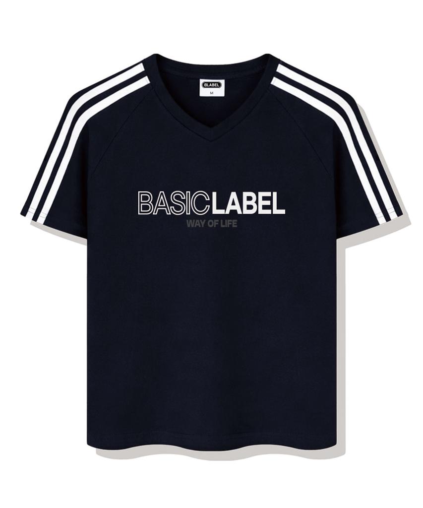Beijiglabel Onlyway Футболка с V-образным вырезом и короткими рукавами, серия Track, 4 цвета [Blsv_1502]