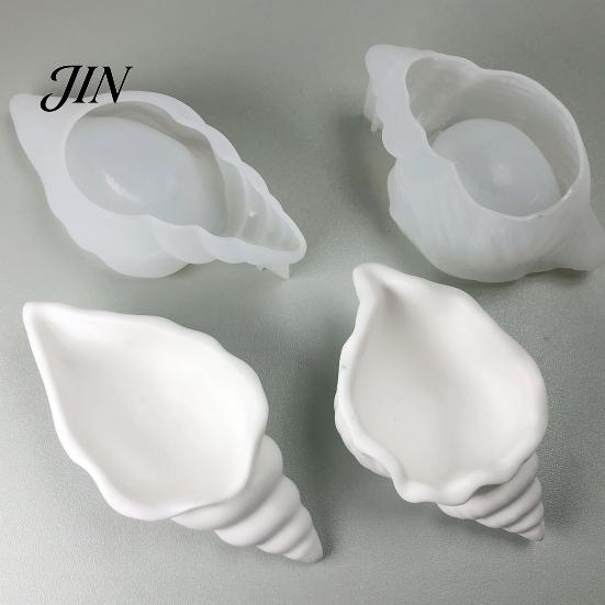 Coastal Decor Mold Conch Seashell Silicone Mold, 3D Sea Shell Candle Soap for Plaster Resin Casting Epoxy, Easy Demold Flexible Molds Jewelry