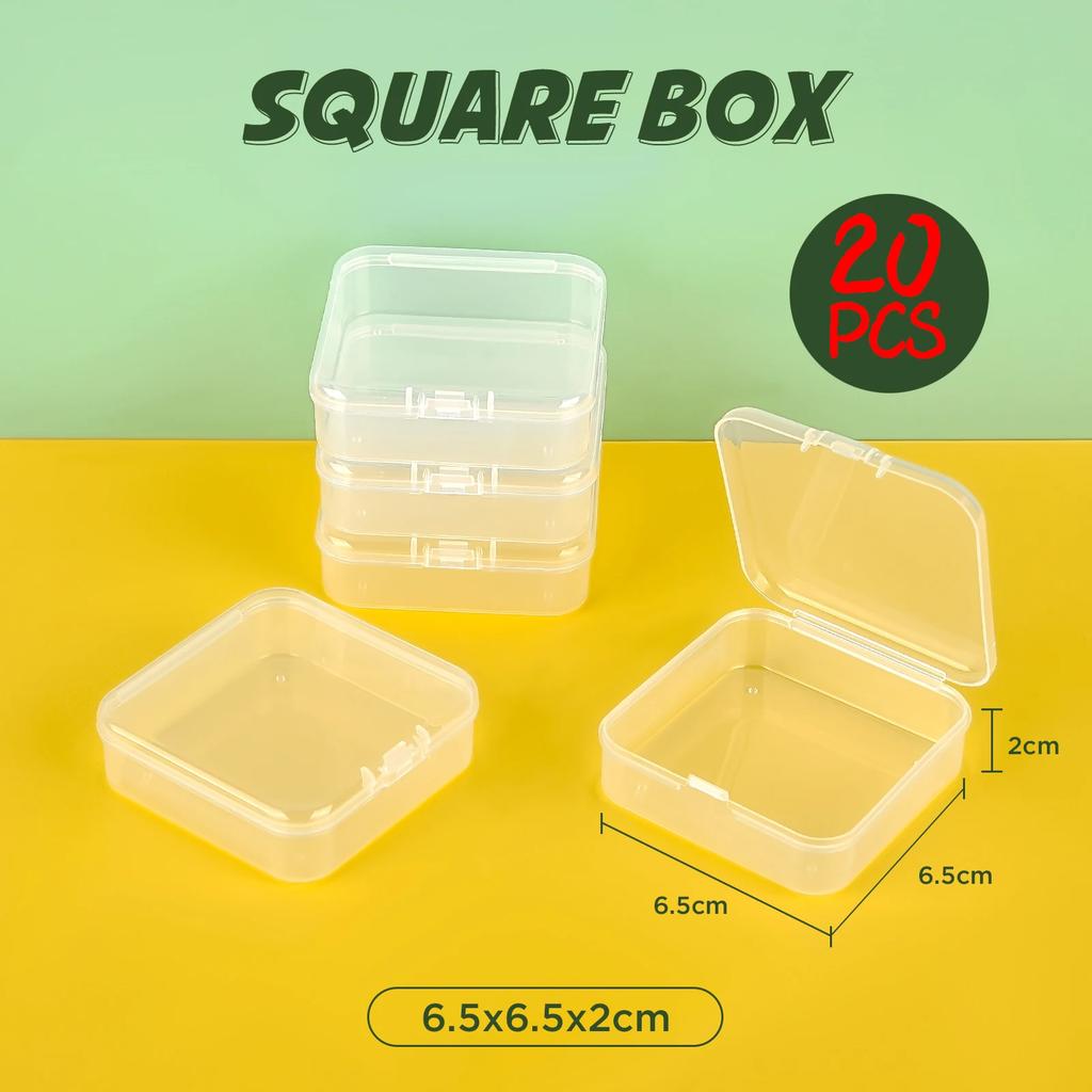 4-28Pcs Plastic Storage Box Transparent Jewelry Storage Box Container Portable Earring Ring Earplugs Packaging Storage Case