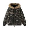 BJHG American High Street Camouflage Fur Collar Mountain Eagle Warm Casual Cotton Jacket
