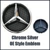 Передняя решетка в стиле OE, хромированная эмблема звезды, серебристый значок, подходит для Mercedes-Benz ML-Class W166 2012-2015 ML250 ML350 ML400 ML500 ML550