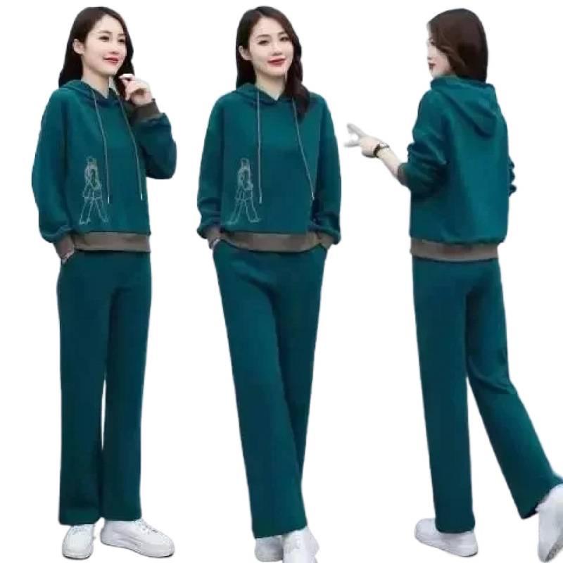 Спортивный костюм-тройка 2025 Весна-Осень, Свободный крой, Стройнящий, Повседневный – Модный, Омолаживающий и Трендовый
