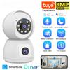 8-мегапиксельная камера Tuya Wifi PTZ для помещений 4K HD Беспроводная камера безопасности с двумя экранами Цветное ночное видеонаблюдение