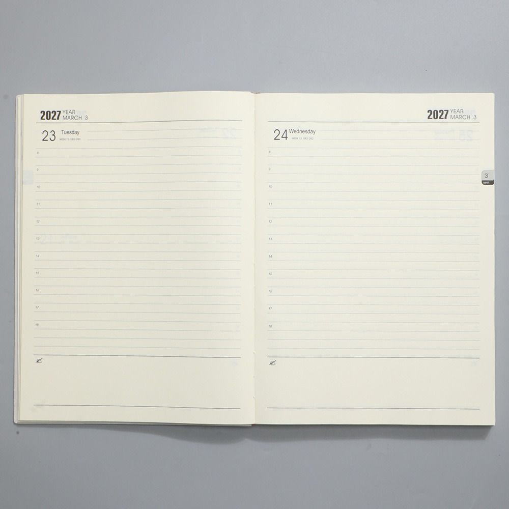 A4 2027 Daily Planner PU Schedule Planner New Organizer Notebook Office Planning