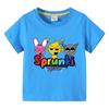 Cartoon Sprunki T Shirt Kids Incredibox  T-shirts Toddler Girls Short Sleeve Tops Boys Summer Clothes Children's Clothing