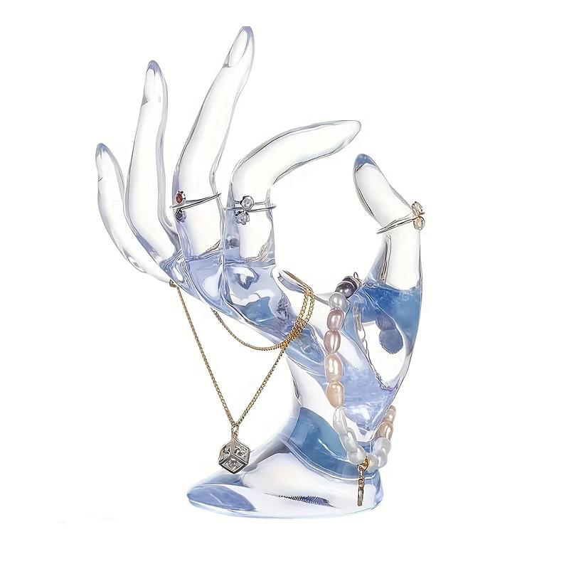 1 шт. Прозрачная подставка для браслетов из смолы, изысканная подставка для ювелирных изделий, украшение для дома, 16,5x7 см