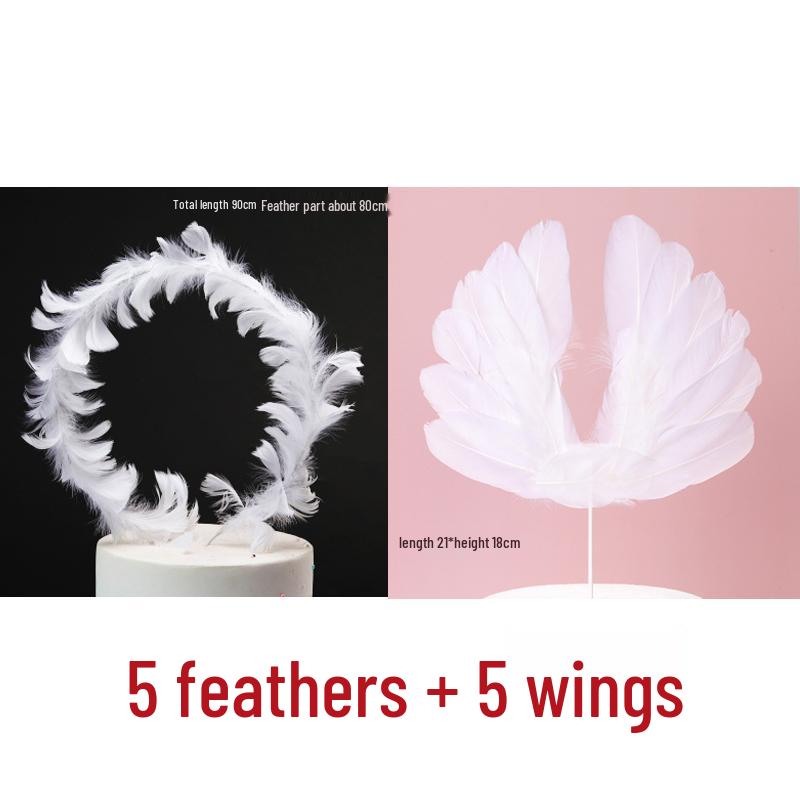 10 Топперов и украшений для торта в виде перьев ангельских крыльев