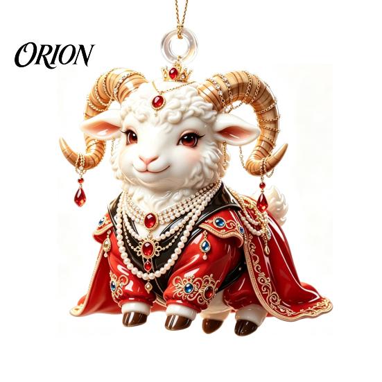 Прозрачный красный подвесной ornament 2027 Новый год Овца Ornament, 2D Акриловый Рождественская елка Pendant Зимние Праздничные Ornaments со Шнурком, Китайский Зодиак