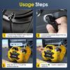 Carsun Double-Cylinder High-Power Wired Air Pump Air Compressor for SUVs RVs Mountain Bikes Rapid Inflation with Lighting Digita