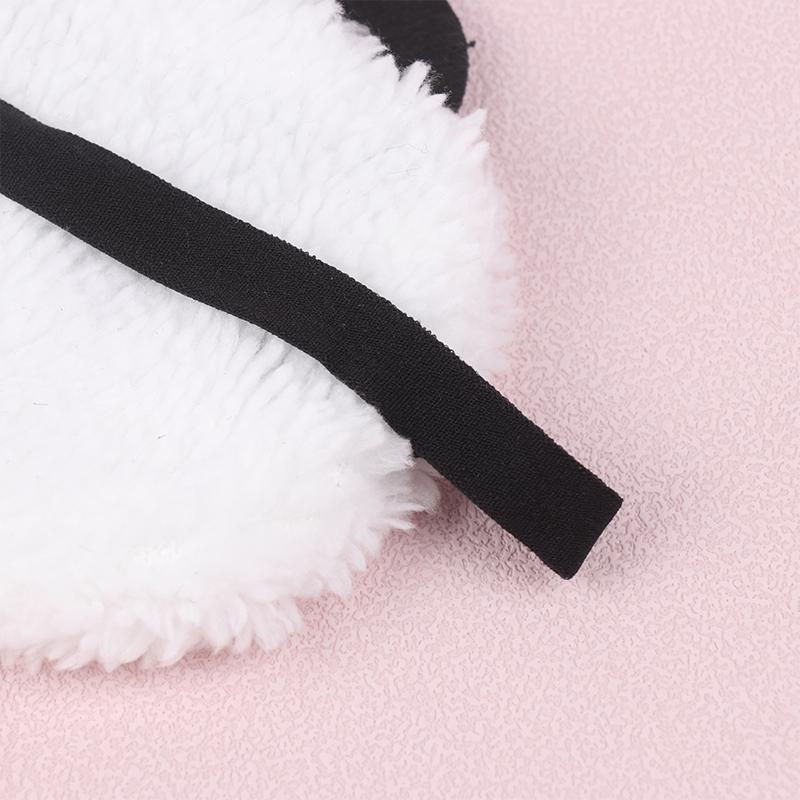 Cute Design Accessories Plush Panda Face Eye Mask Travel Sleeping Soft Eyeshade Portable Sleeping Cover