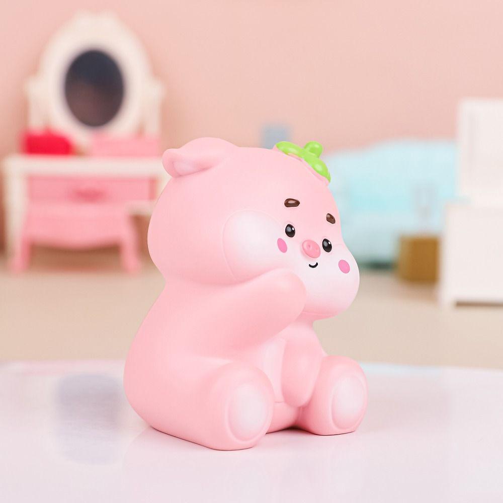 Милые полимерные фигурки свинок Маленькие мультяшные животные Миниатюры Клубничные свинки Статуэтки Домашний декор