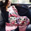 1pc Hedgehog Printing Lightweight Flannel Blanket, Comfortable and Warm Blanket, for Camping Sofa Bed and Couch Office, Gift