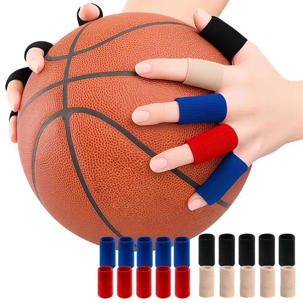 10Pcs Soft Finger Compression Sleeves Cotton Breathable Finger Sleeve Protectors Basketball