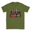 Novelty Band Sum 41 T-Shirt for Men Crew Neck Pure Cotton T Shirts SUM41 Punk Short Sleeve Tees Graphic Printed Clothing
