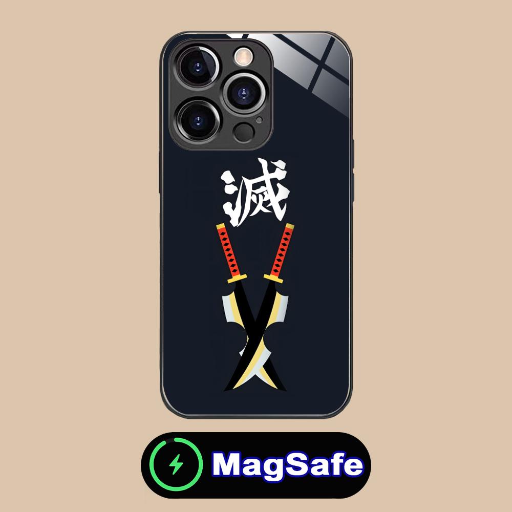 Чехол для телефона Узуй Тэнген из Клинок, рассекающий демонов, для iPhone 16 15 14 13 12 11 Pro Max Plus Mini MagSafe Стекло Цветная Печать Красивый Роскошный