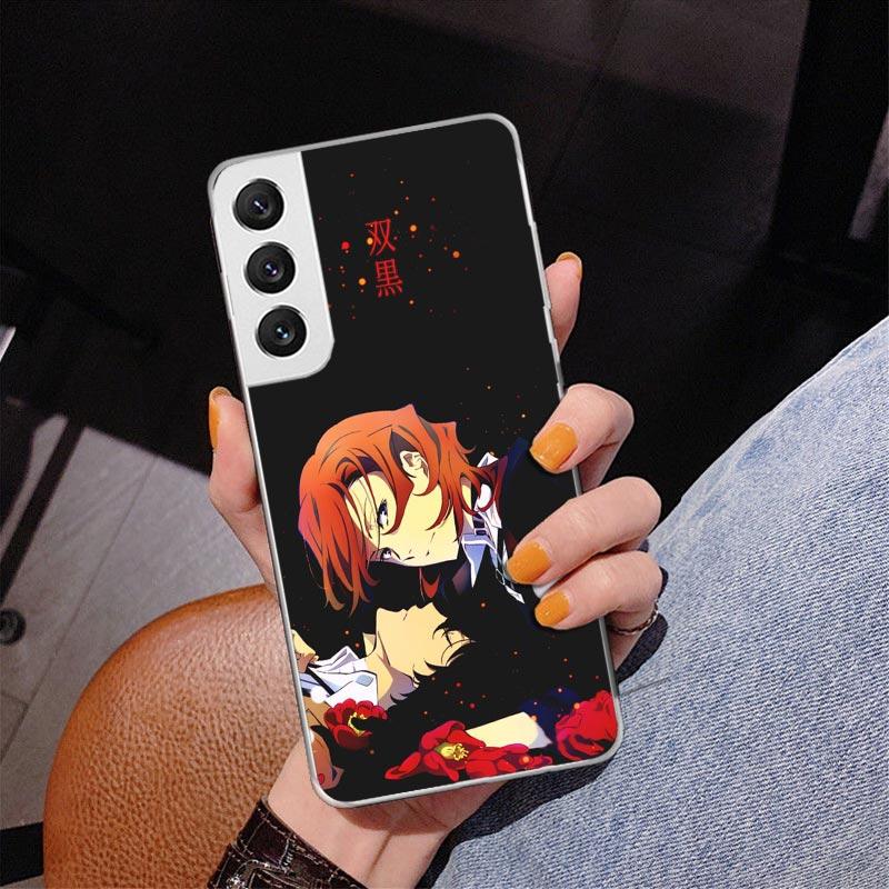 Bungo Stray Dogs Double Black Phone Case For Samsung Galaxy S24 S25 Edge S26 Ultra S23 S22 S21 Plus S20 FE + Personalized Print
