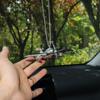 Автомобильный декоративный кулон, работающий на солнечной энергии, декор салона автомобиля, вращающаяся модель вертолета, автомобильные аксессуары, вид сзади автомобиля