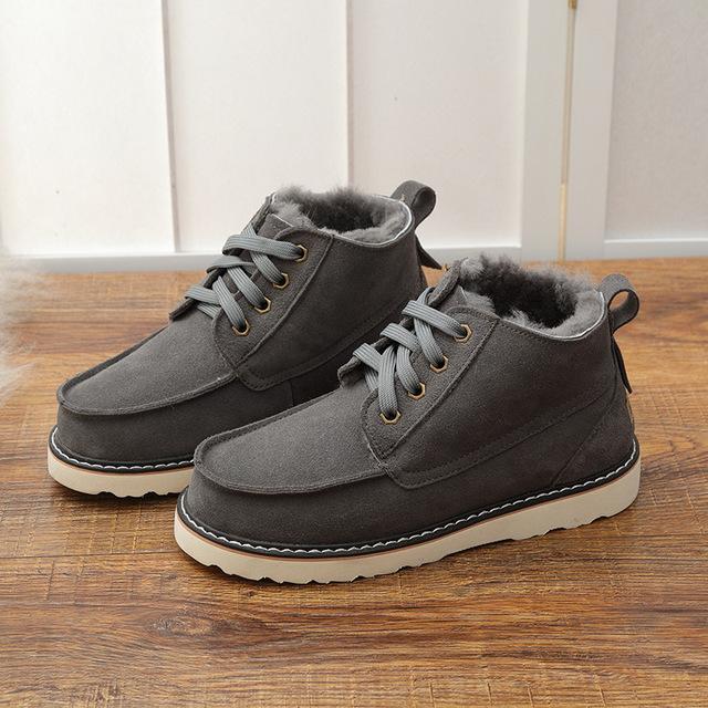 Новые модные теплые зимние сапоги из натурального меха, мужские зимние ботинки из натуральной кожи, нескользящая мужская обувь, дизайнерская мужская обувь класса люкс