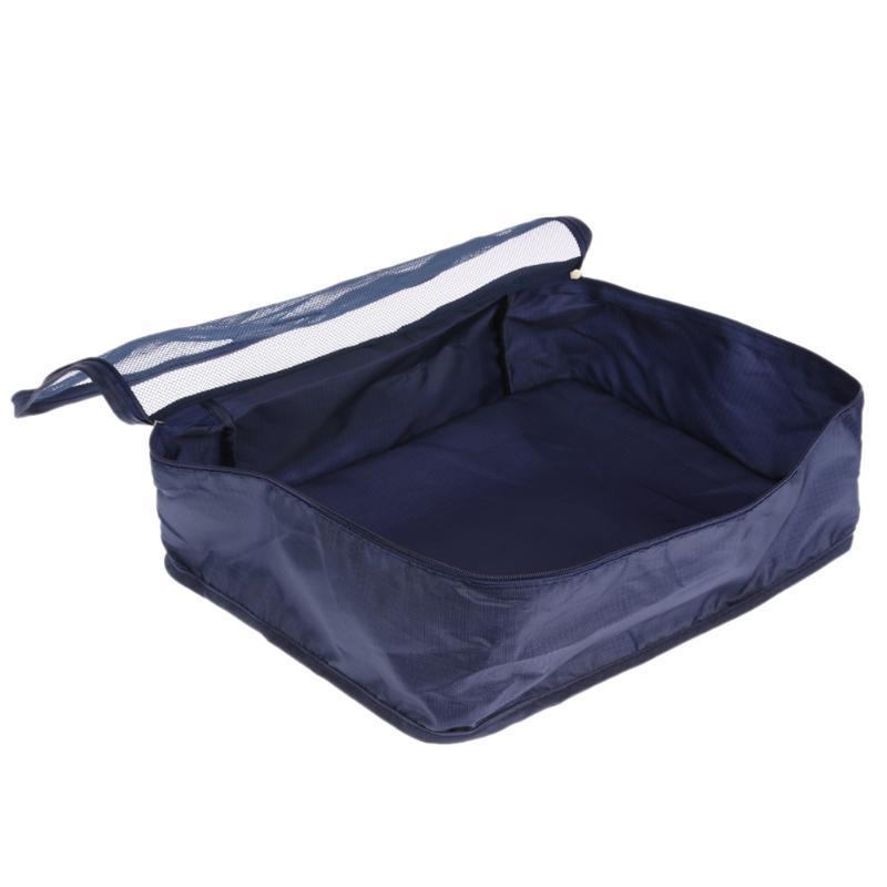 Дорожная водонепроницаемая нейлоновая сетчатая сумка на молнии для хранения, набор для одежды, сумка-органайзер, контейнер