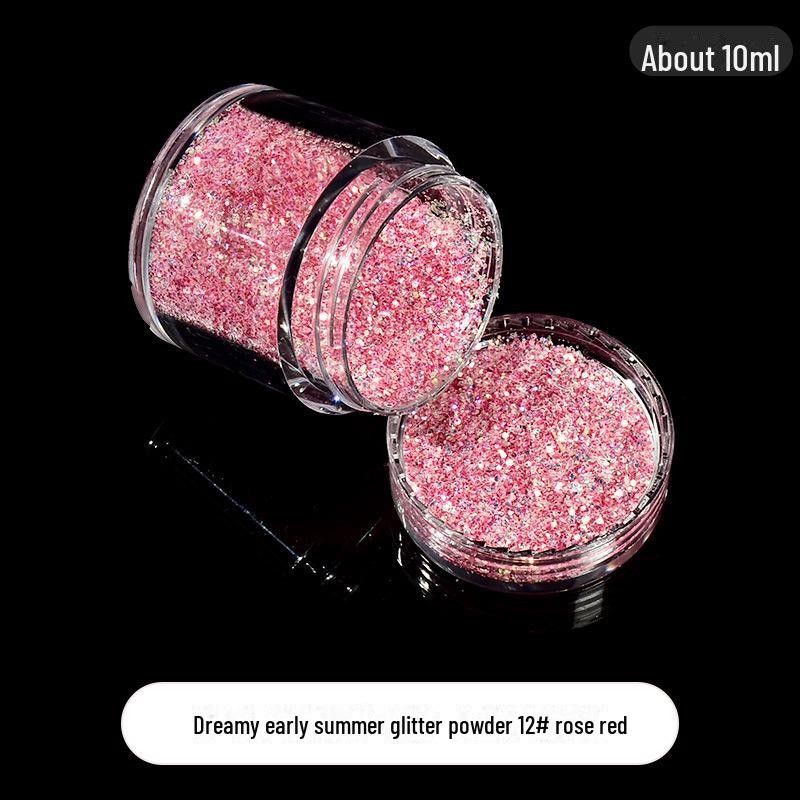 Dreamy Summer Glitter Mix: Hexagonal Sequins, Laser, and Fine Glitter In DIY Hemp Material.