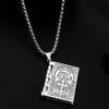 Gothic Creative Street Style Flipped Bible Books Cross Necklace Pendant