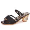 Summer Sandals Women's Open-toed Mid-heel Thick Heel Sandals Comfortable and Fashionable Sandals