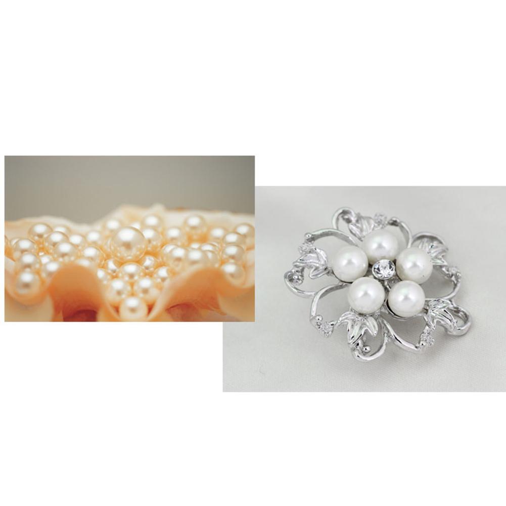 Fashion Alloy Crystal Pearl Bead Inlay Brooch