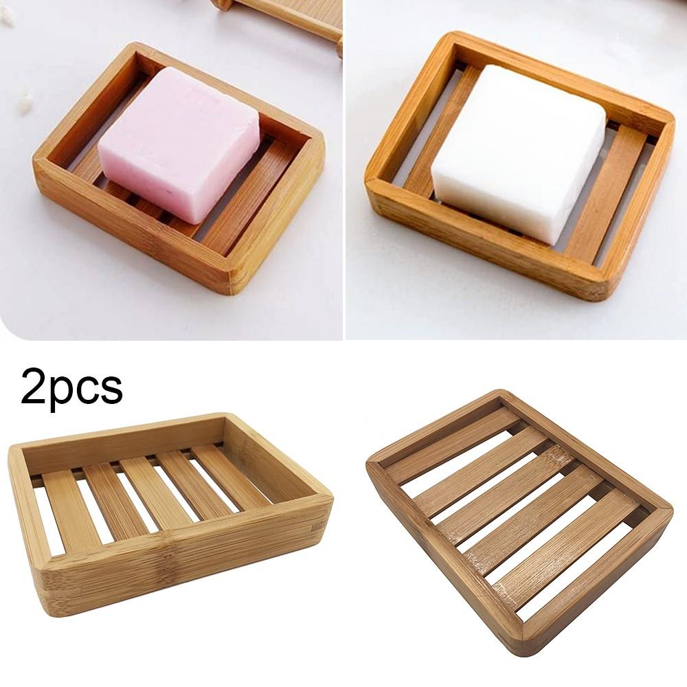 Мыльница для хранения, держатель для мыла, бамбуковая мыльница 10*8,7*2,2 см