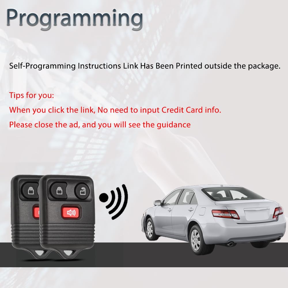 Брелок SUPALAND Бесключевой доступ для Ford F150 F250 F350 Explorer Expedition 1998-2016 /