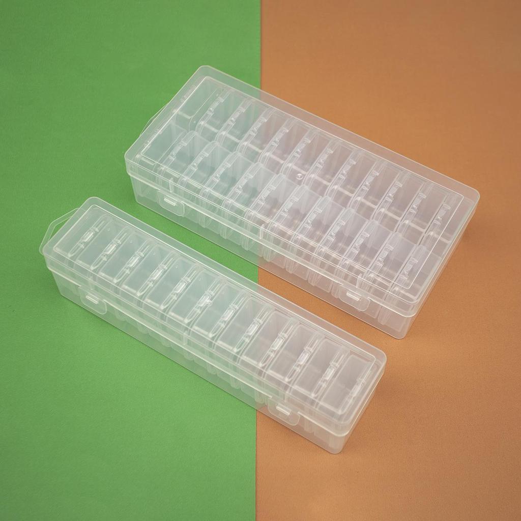14-сеточный прозрачный пластиковый ящик для хранения большого объема алмазной живописи и бисероплетения