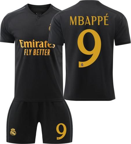 Второй гостевой костюм Реал Мадрид Черный Винисиус Куртуа Беллингем Футбольный костюм