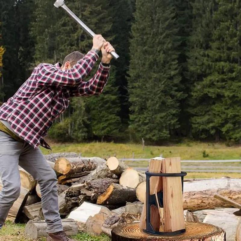 Ручной дровокол - Клин-топор для дровокола - Ручной работы из чугуна, для раскалывания растопки и дров, Инструменты для улицы