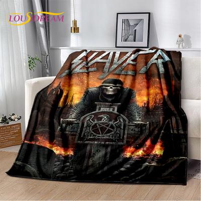 Мягкое плюшевое одеяло Slayer Heavy Metal Band, фланелевое одеяло, одеяло для гостиной, спальни, кровати, дивана, чехол для пикника, теплое детское одеяло