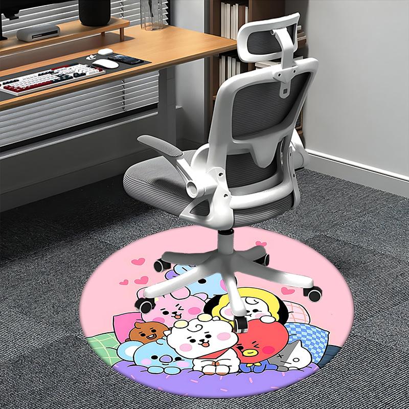 Kpop Chair mat Round Rug-Office carpet, Non-slip, Suitable for Living Rooms, Bedrooms decor.1205290a
