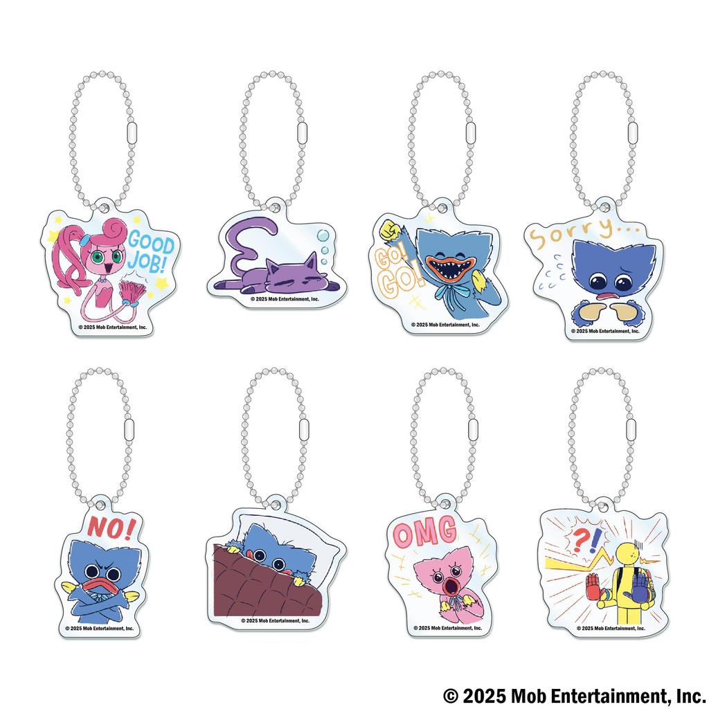 [Официально лицензированный продукт] Poppy Playtime Коллекционный акриловый брелок-подвеска Том 1 (Штамповый узор) коробка