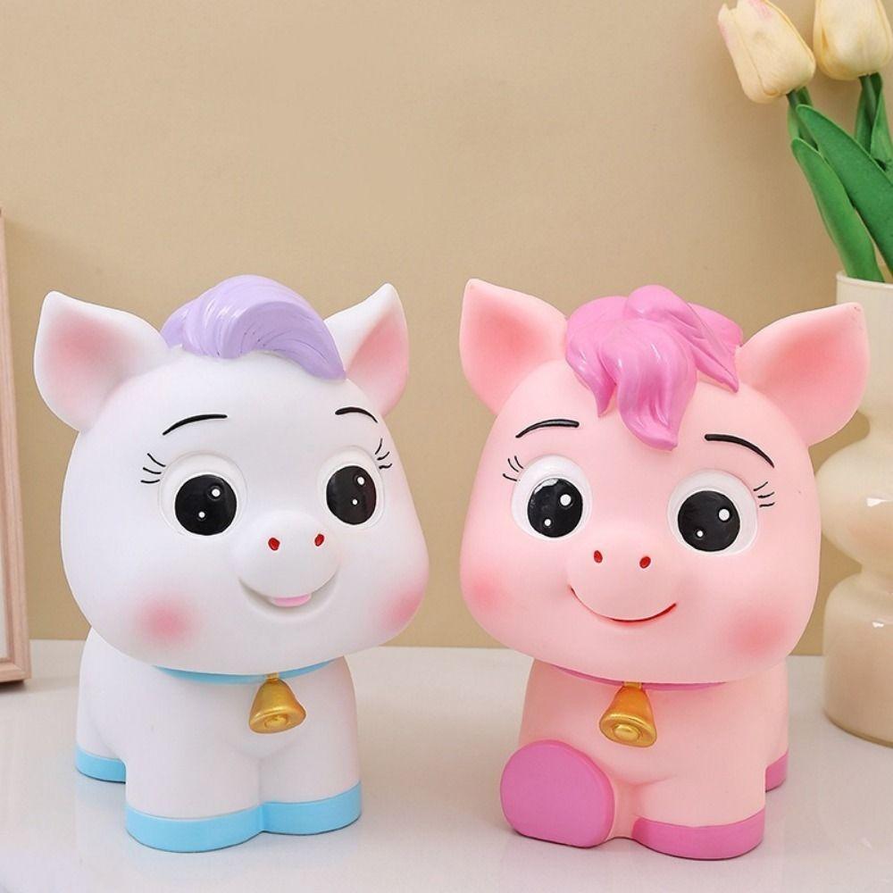 Unbreakable Horse Money Jar Cute Coin Saving Box Durable Piggy Money Box  Desktop Decor