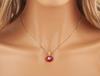 Nidin New Retro Disk Shape Evil Eye Zircon Pendant Necklace For Women Girl Daily Party Clavicle Chain Jewelry Accessories Gifts
