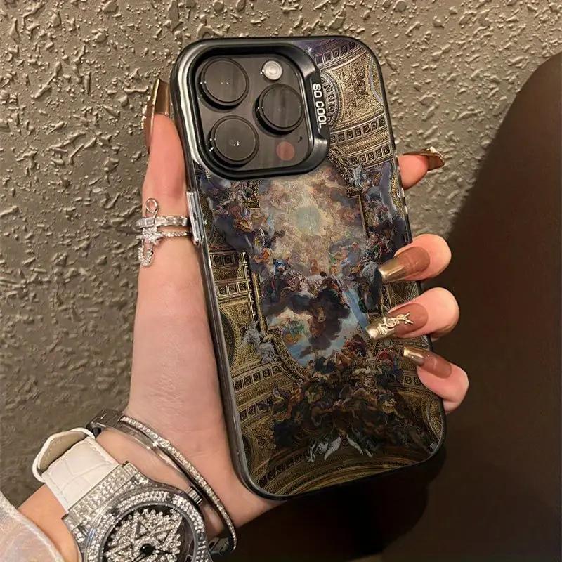Ретро Чехол для телефона с коллажем "Любовь и Цветы" для Samsung S24 S25 Plus S23 FE S22 Ultra A06 A16 A26 A36 A56 A35 A55 A54 Матовый Чехол