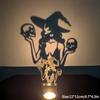 Funny Shadow Stand Metallic Candle Holder Halloween Decoration Desktop Ornaments Scary Tea Light Candle Stands Party Decor