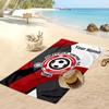 Sheffield United FC Personalized Printed Beach Towel Soccer Logo Support Custom Name Text Absorbent Towel For Sport Travel Special Gift