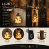 LED Light Bookshelf Lantern Light Vintage Style Bookshelf Lamp Bookshelf Ghost Light  Halloween