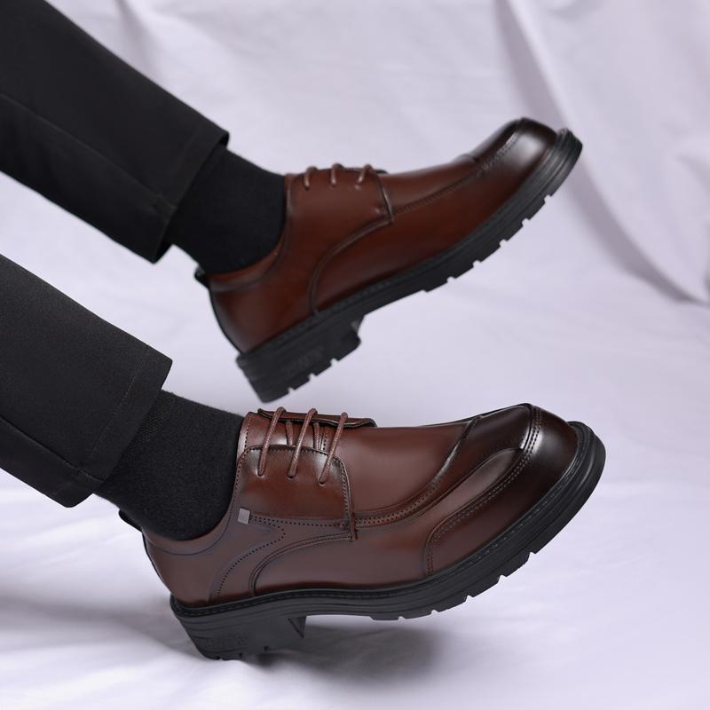 Модные черные мужские кожаные туфли для торжеств, классический ретро-стиль, универсальный, для повседневного отдыха, для деловых вечеринок, элегантные и красивые туфли для взрослых