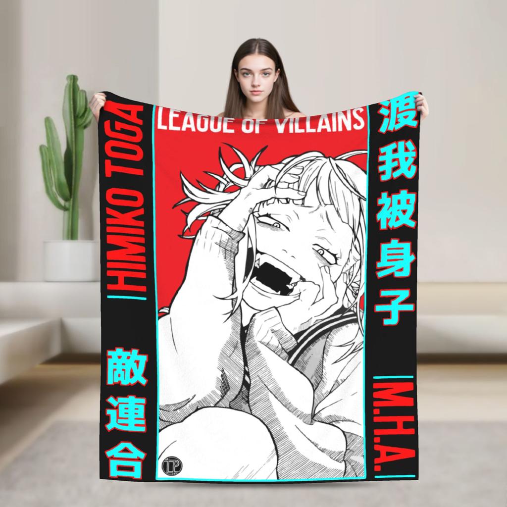 Плед с Тогой Химико из манги Boku No My Hero Academia, флисовый, новый, дышащий, плед для кровати, гостиной, осень/зима