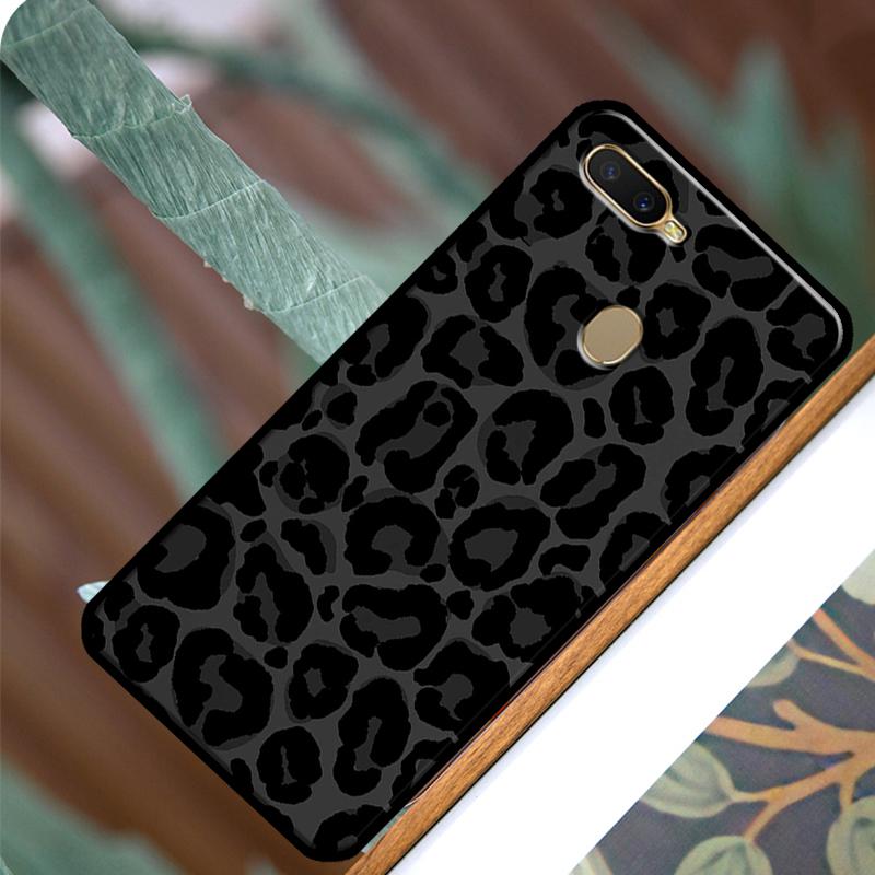 Leopard Print Black Cheetah Pattern Cover For OPPO A52 A72 A54 A74 A94 A1K A15 A83 A91 A5 A9 A31 A53 A53S A3S A5S Phone Case