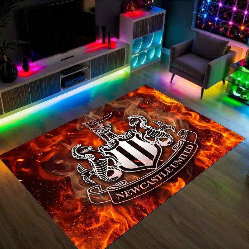 Футбольный дизайн Newcastle United Хрустальный бархатный ковер Уютный Не?Нескользящий ковер с принтом для спальни, гостиной, прихожей