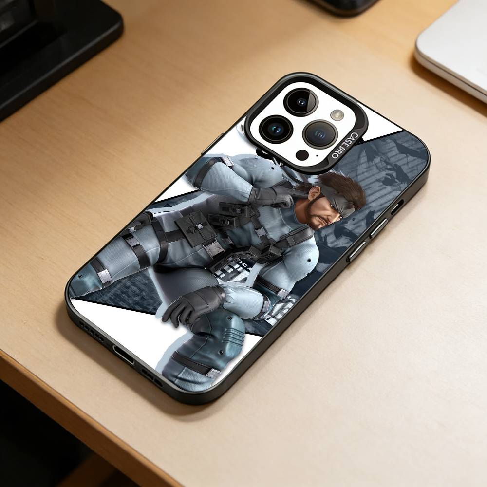 GM-Metal Gear Solid1 Чехол для телефона для iPhone 17,16,15,14,13,12,11 Plus,Pro Max,XS,Цветной Серебряный Покрытый Внутренний Чехол