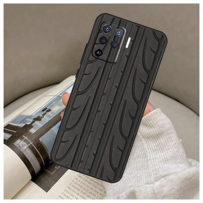 Tire Tread Wheel Case For Oppo A16 A76 A96 A60 A98 A58 A78 A18 A38 A80 A40 A77 A57 A17 A74 A54 A94 A15 A5 Pro